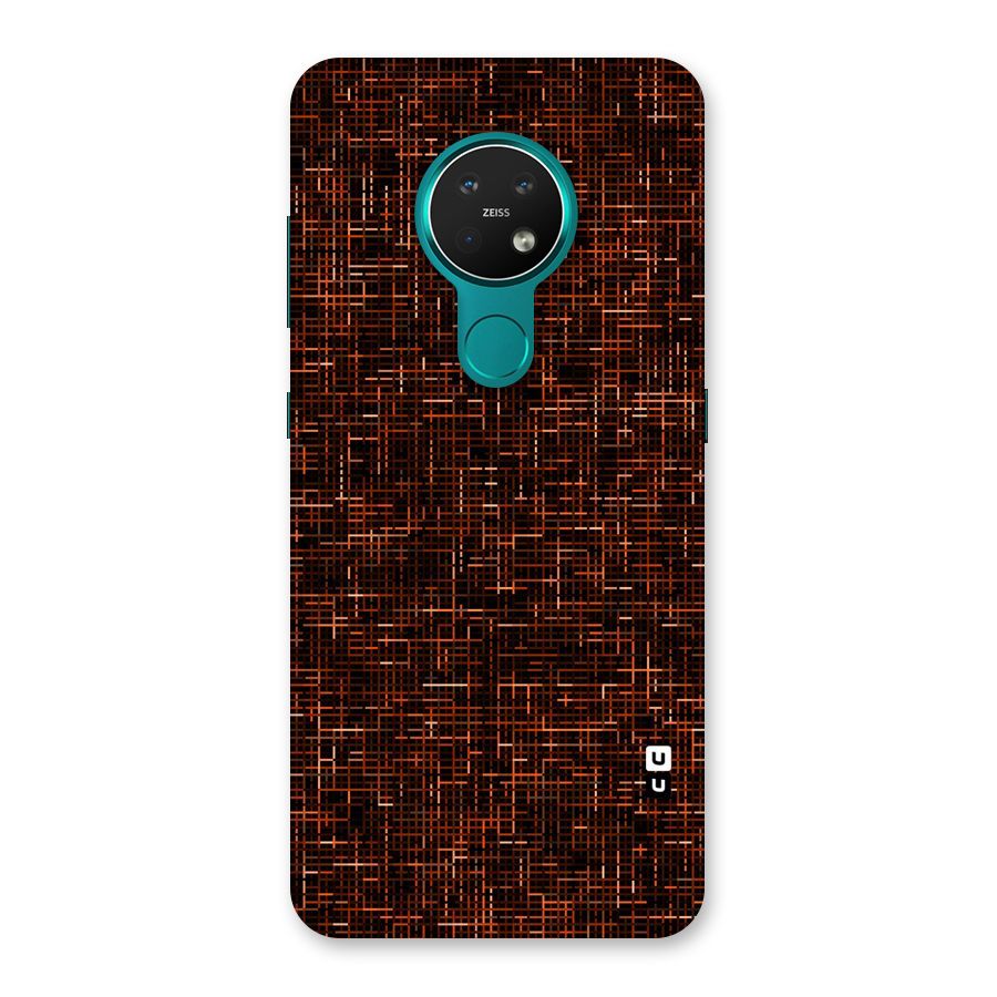 Criss Cross Brownred Pattern Back Case for Nokia 7.2