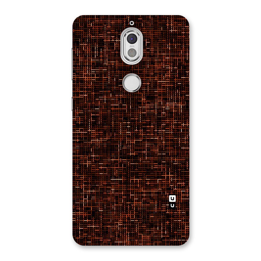Criss Cross Brownred Pattern Back Case for Nokia 7