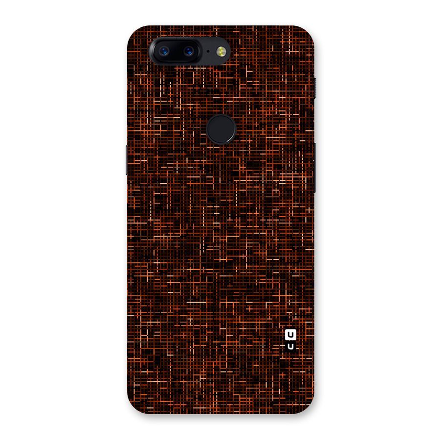 Criss Cross Brownred Pattern Back Case for OnePlus 5T