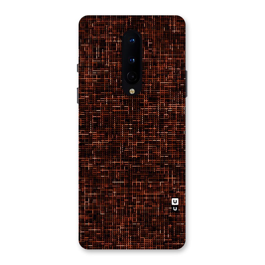 Criss Cross Brownred Pattern Back Case for OnePlus 8