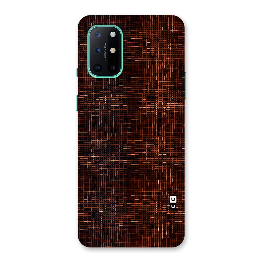 Criss Cross Brownred Pattern Back Case for OnePlus 8T
