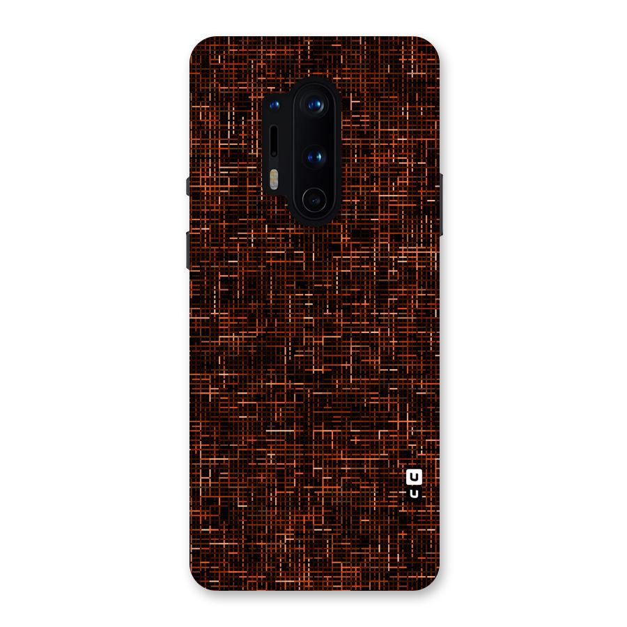 Criss Cross Brownred Pattern Back Case for OnePlus 8 Pro