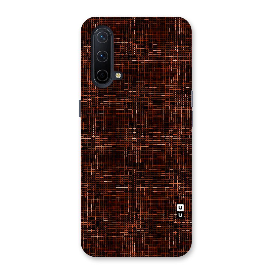 Criss Cross Brownred Pattern Back Case for OnePlus Nord CE 5G
