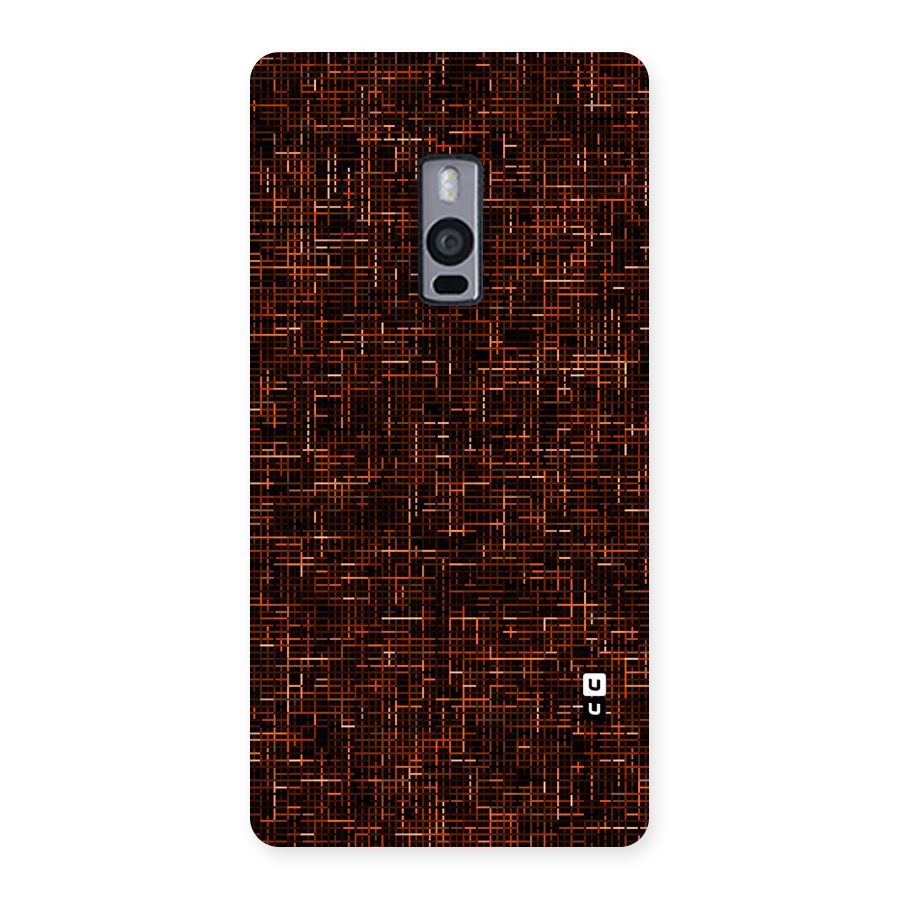 Criss Cross Brownred Pattern Back Case for OnePlus Two