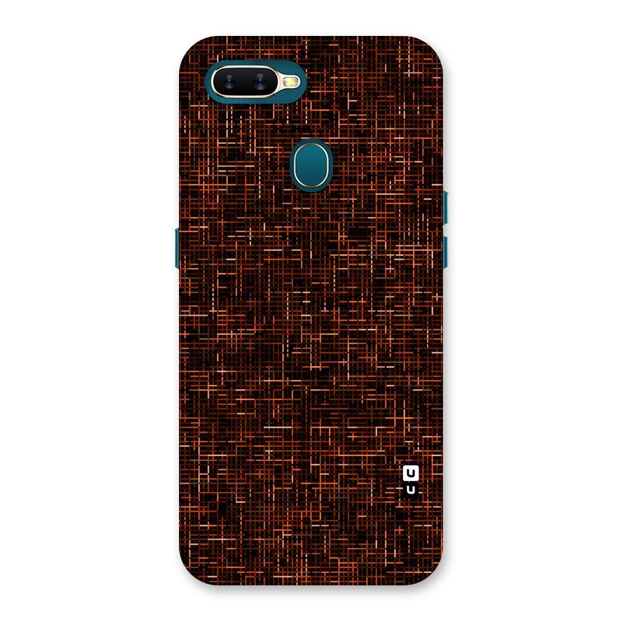 Criss Cross Brownred Pattern Back Case for Oppo A11k