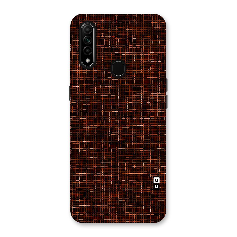 Criss Cross Brownred Pattern Back Case for Oppo A31