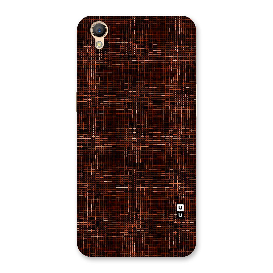 Criss Cross Brownred Pattern Back Case for Oppo A37