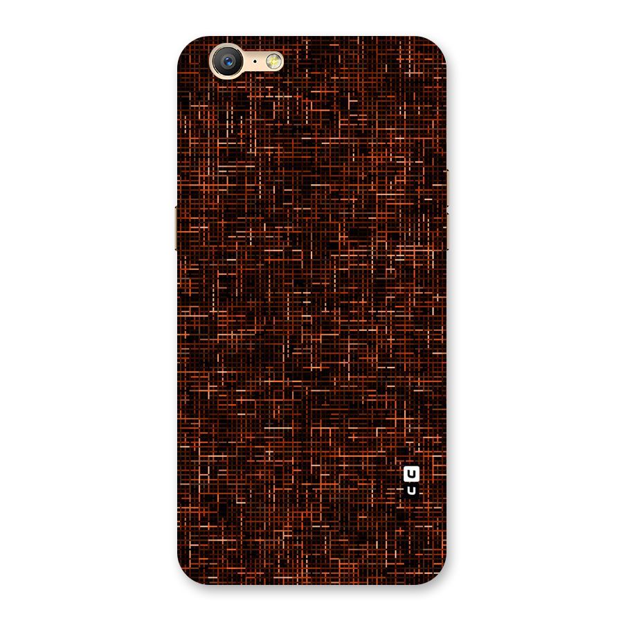 Criss Cross Brownred Pattern Back Case for Oppo A39