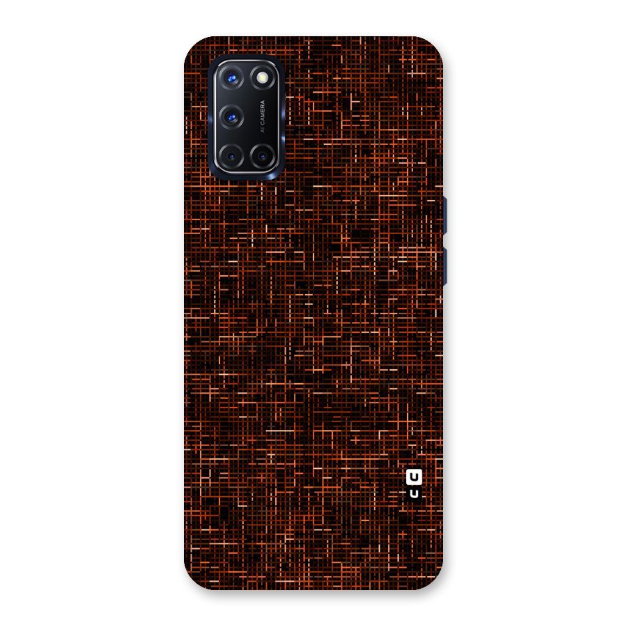 Criss Cross Brownred Pattern Back Case for Oppo A52