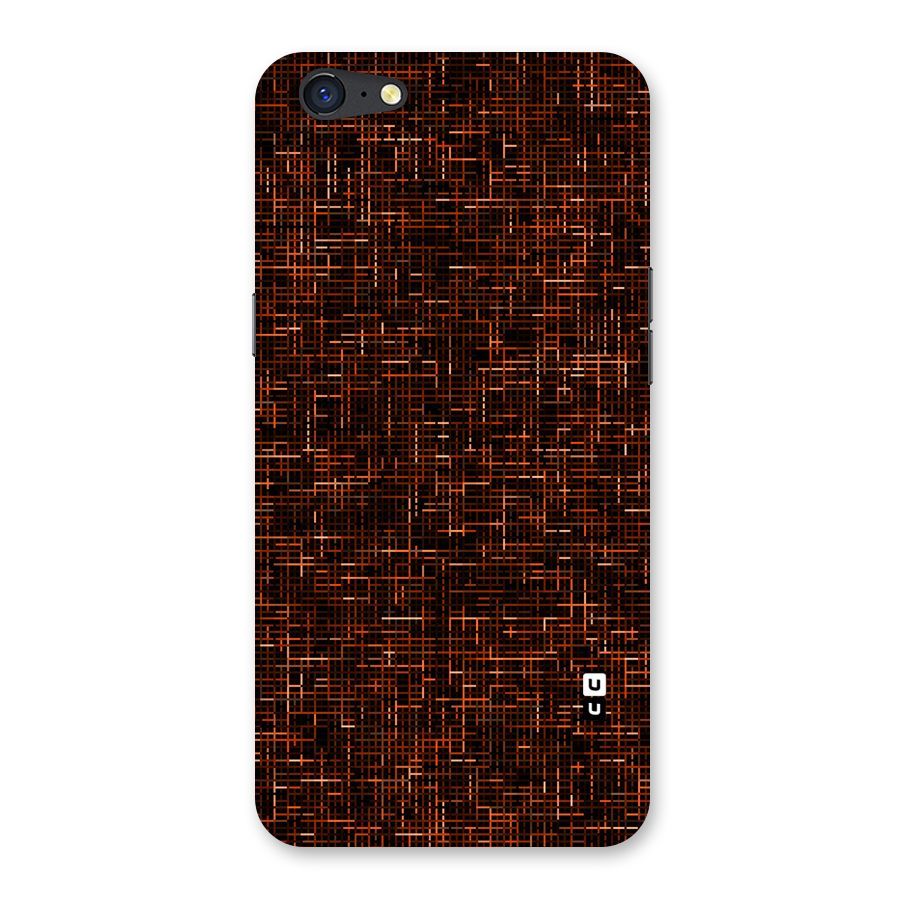 Criss Cross Brownred Pattern Back Case for Oppo A71