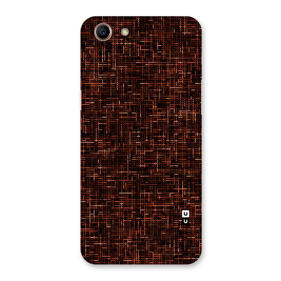 Criss Cross Brownred Pattern Back Case for Oppo A83 (2018)