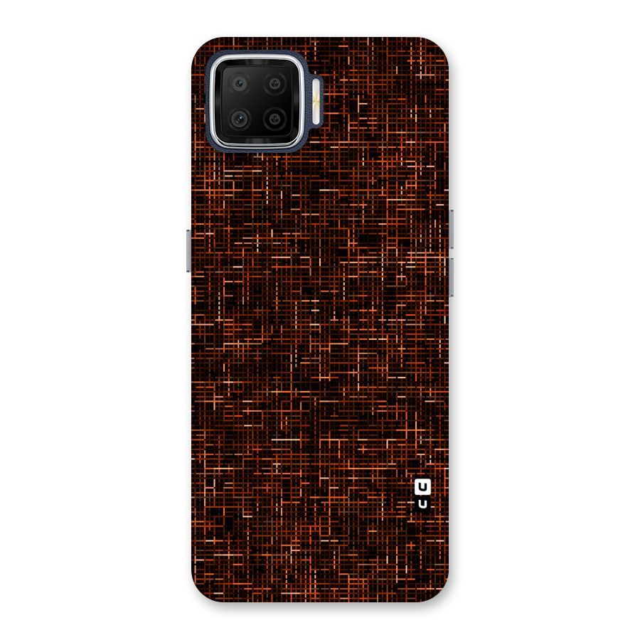Criss Cross Brownred Pattern Back Case for Oppo F17