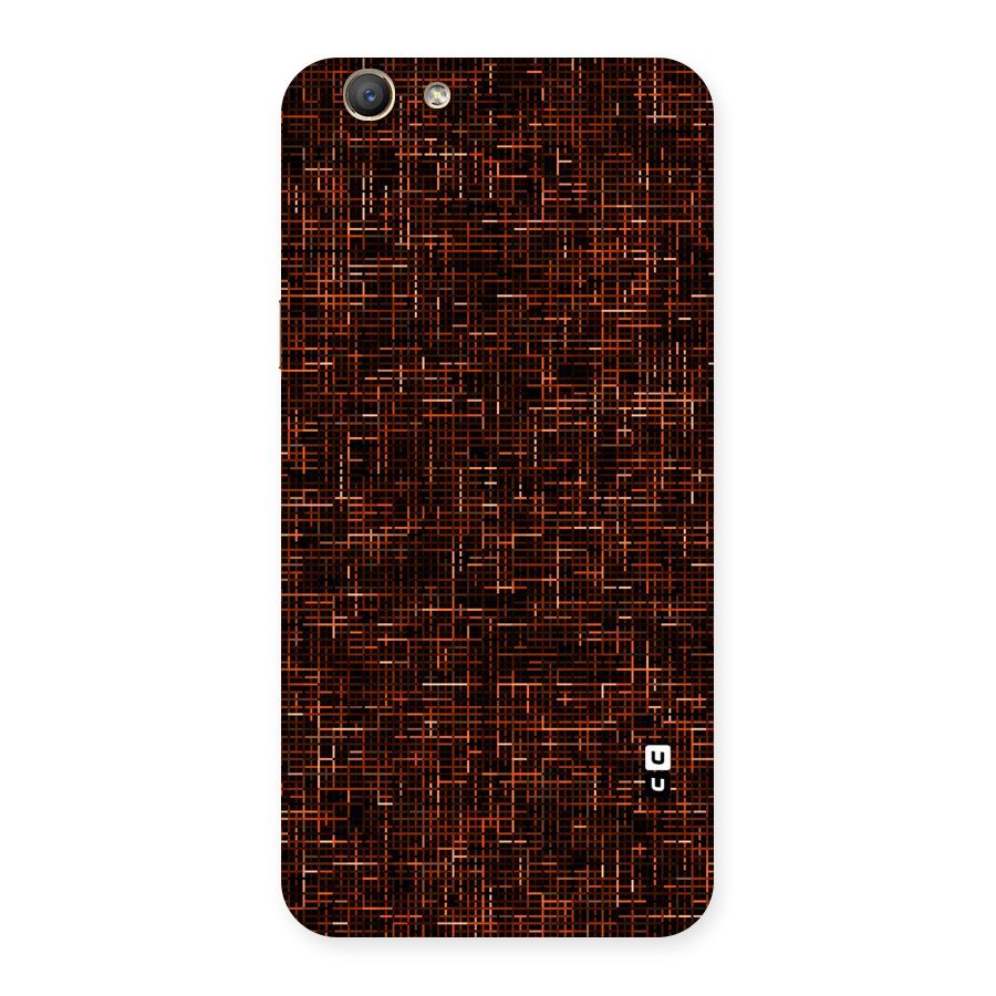 Criss Cross Brownred Pattern Back Case for Oppo F1s