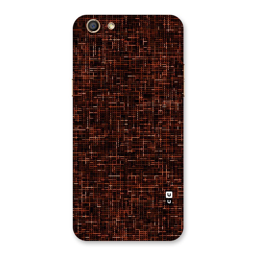 Criss Cross Brownred Pattern Back Case for Oppo F3