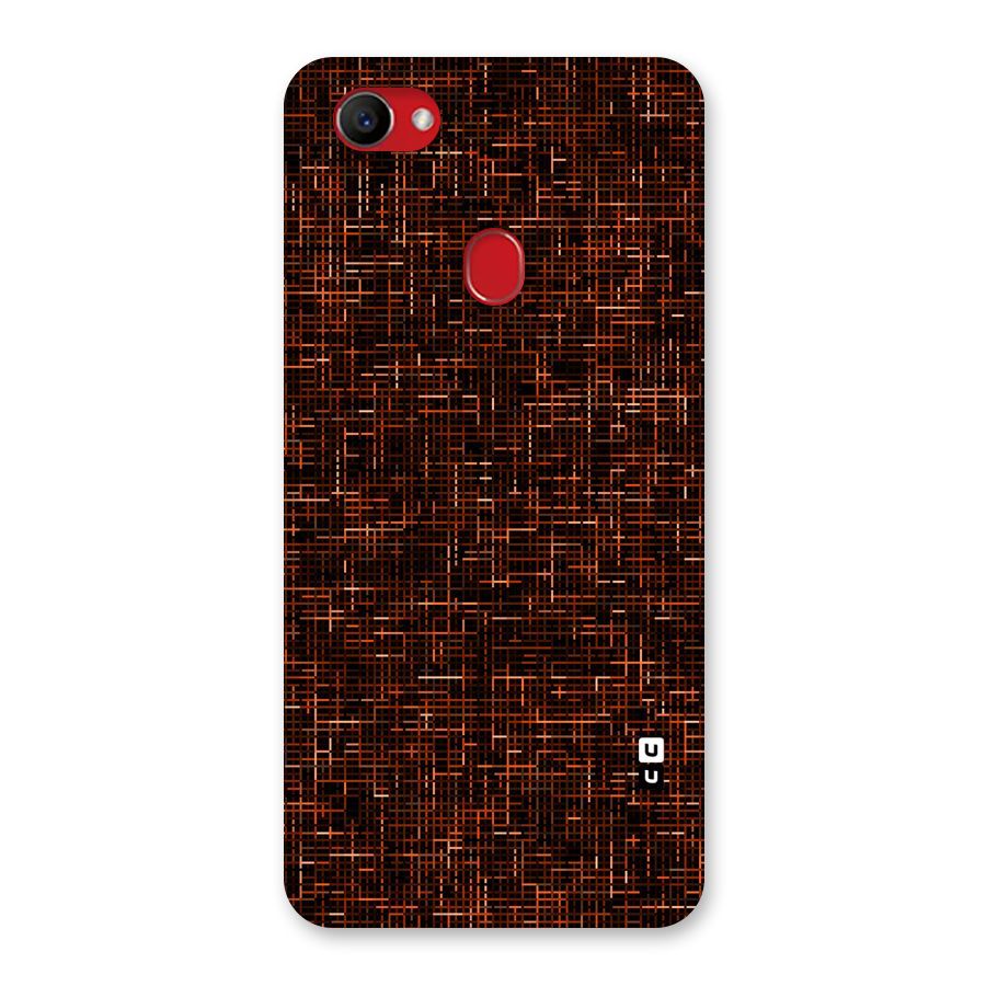 Criss Cross Brownred Pattern Back Case for Oppo F7