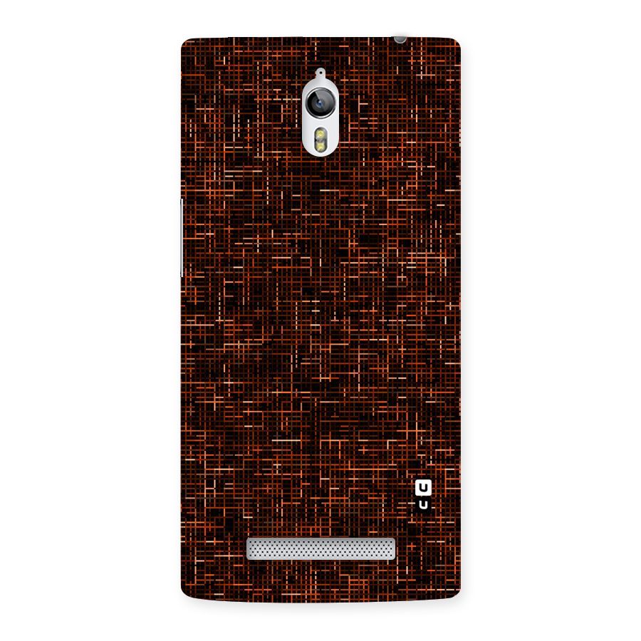 Criss Cross Brownred Pattern Back Case for Oppo Find 7