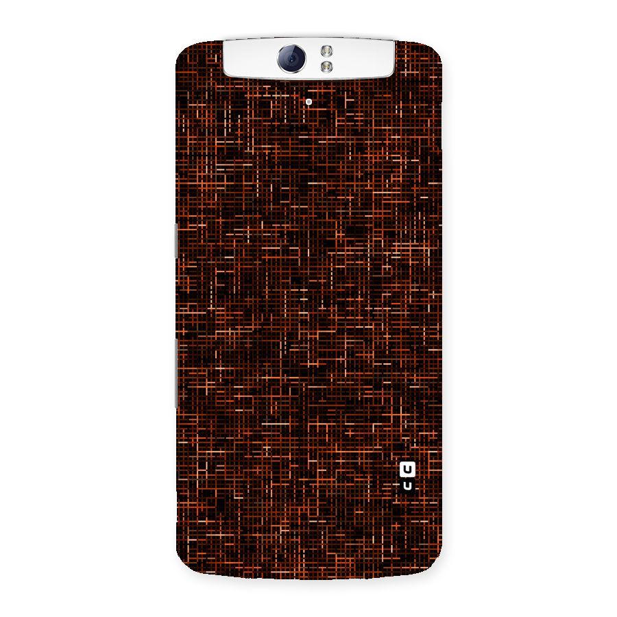 Criss Cross Brownred Pattern Back Case for Oppo N1