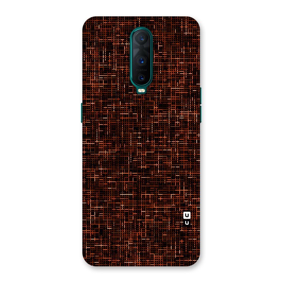 Criss Cross Brownred Pattern Back Case for Oppo R17 Pro