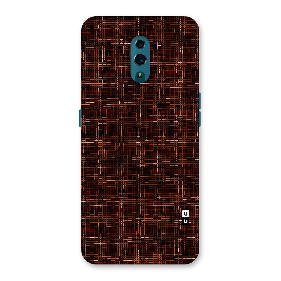 Criss Cross Brownred Pattern Back Case for Oppo Reno