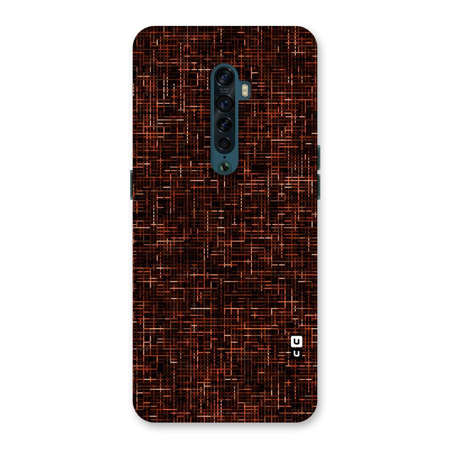 Criss Cross Brownred Pattern Back Case for Oppo Reno2