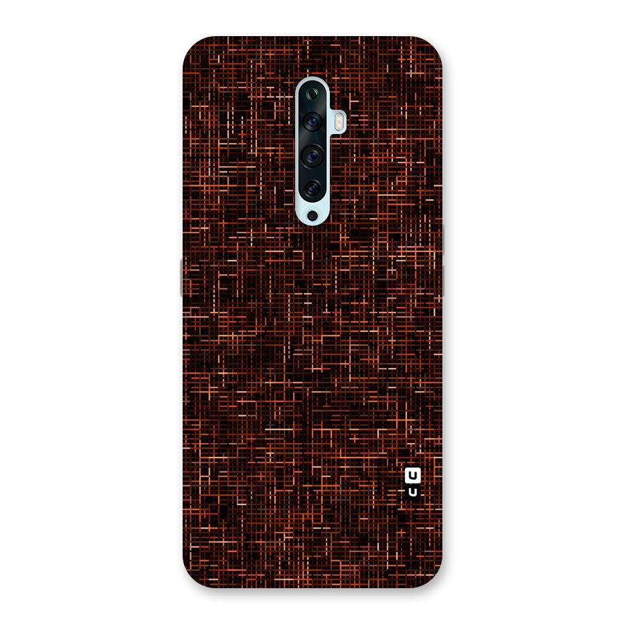 Criss Cross Brownred Pattern Back Case for Oppo Reno2 F
