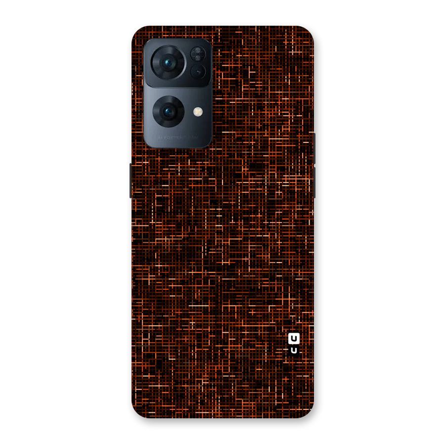 Criss Cross Brownred Pattern Back Case for Oppo Reno7 Pro 5G