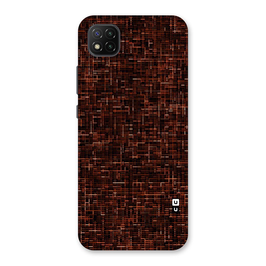 Criss Cross Brownred Pattern Back Case for Poco C3