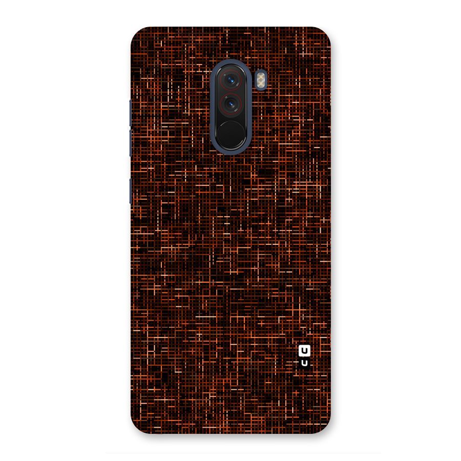 Criss Cross Brownred Pattern Back Case for Poco F1
