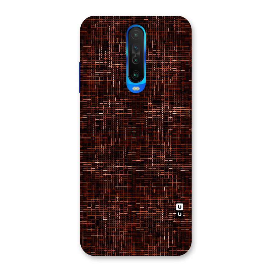 Criss Cross Brownred Pattern Back Case for Poco X2