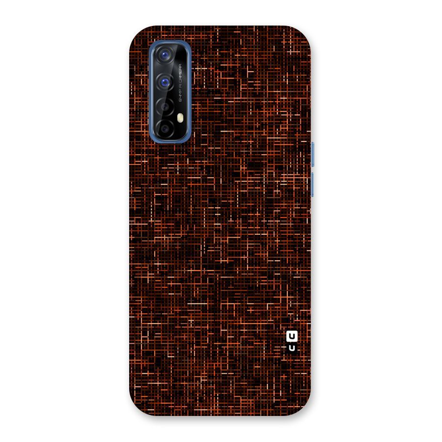 Criss Cross Brownred Pattern Back Case for Realme 7
