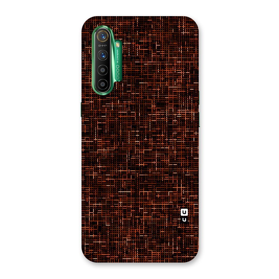 Criss Cross Brownred Pattern Back Case for Realme X2