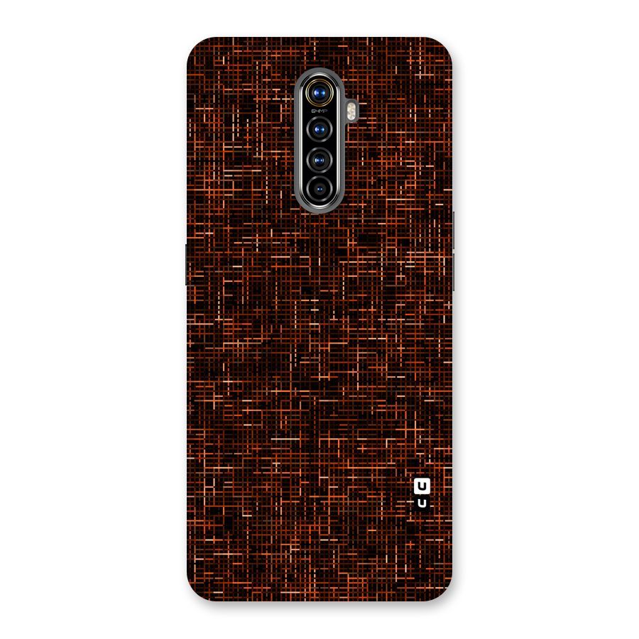 Criss Cross Brownred Pattern Back Case for Realme X2 Pro