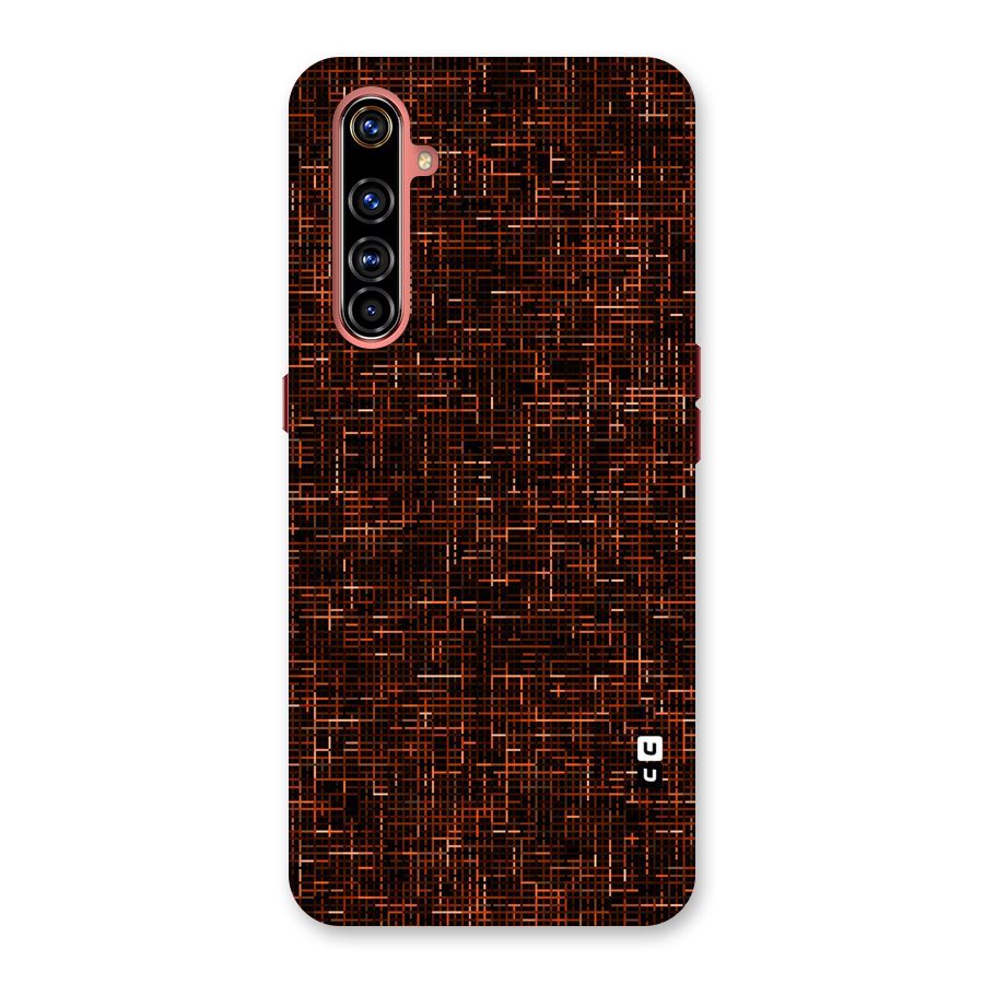 Criss Cross Brownred Pattern Back Case for Realme X50 Pro