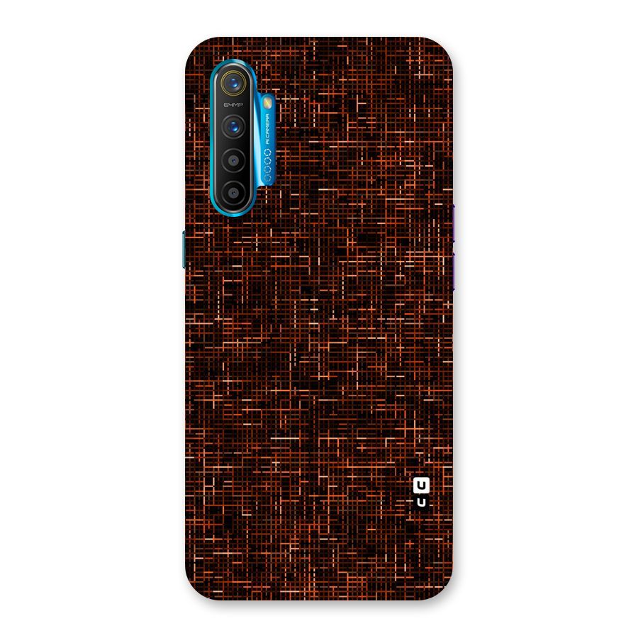 Criss Cross Brownred Pattern Back Case for Realme XT