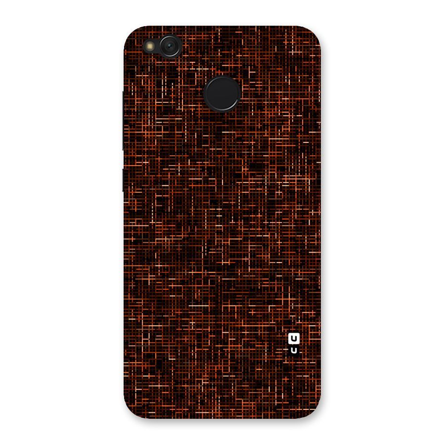 Criss Cross Brownred Pattern Back Case for Redmi 4