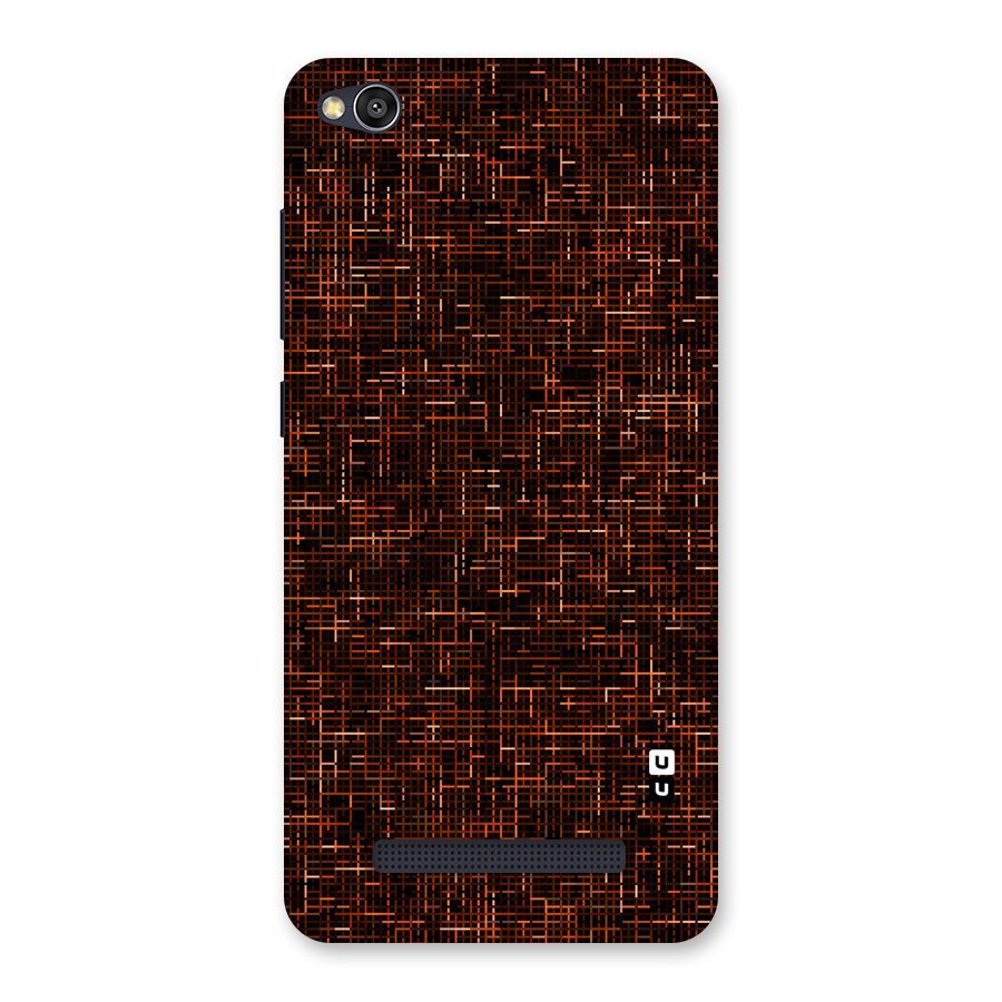 Criss Cross Brownred Pattern Back Case for Redmi 4A
