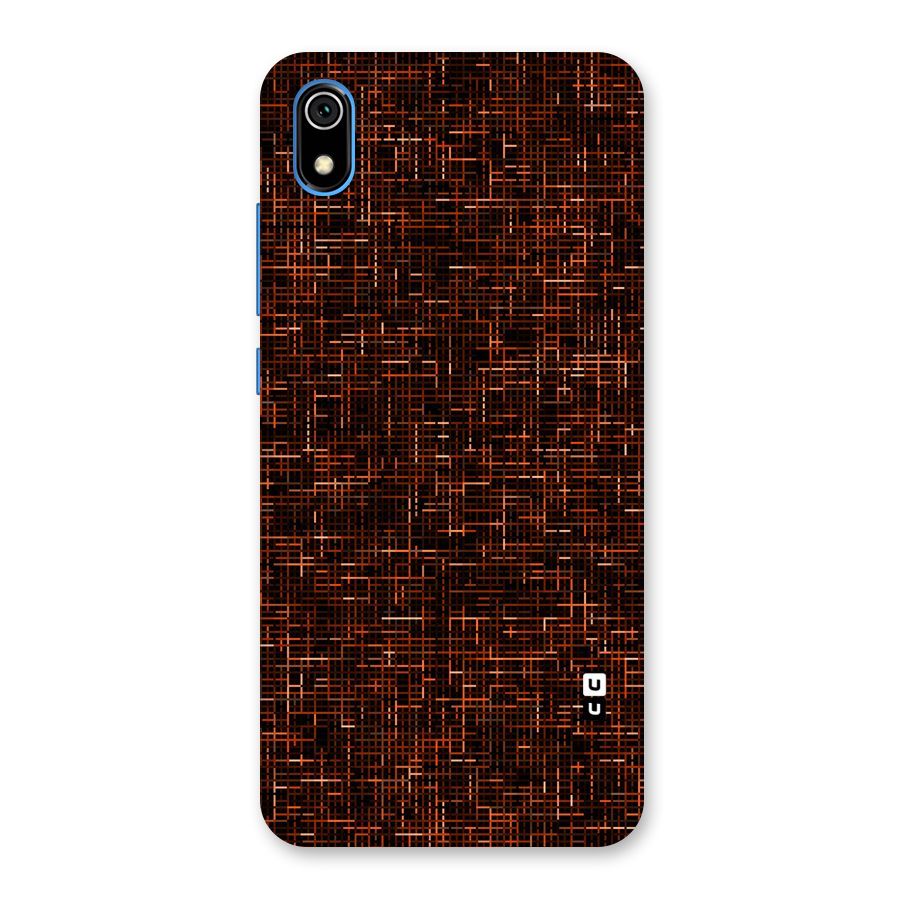 Criss Cross Brownred Pattern Back Case for Redmi 7A