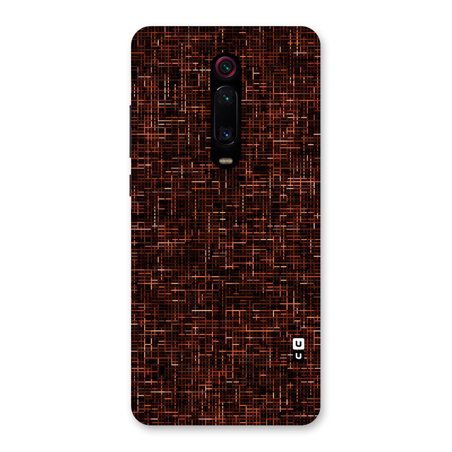 Criss Cross Brownred Pattern Back Case for Redmi K20