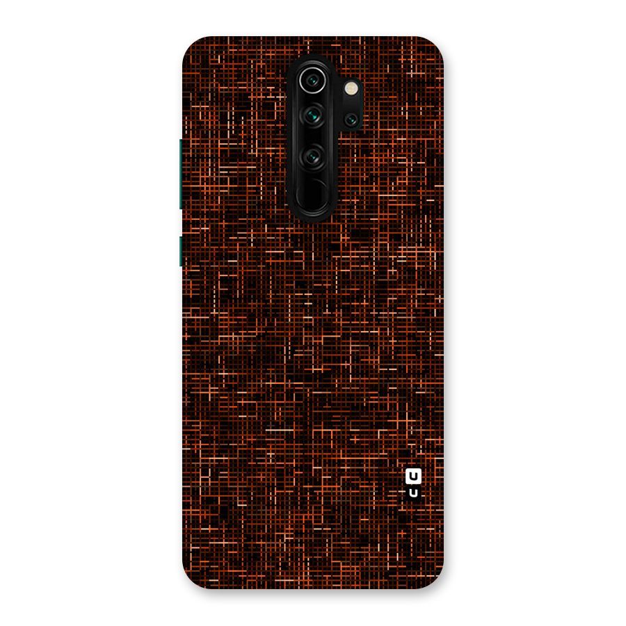 Criss Cross Brownred Pattern Back Case for Redmi Note 8 Pro