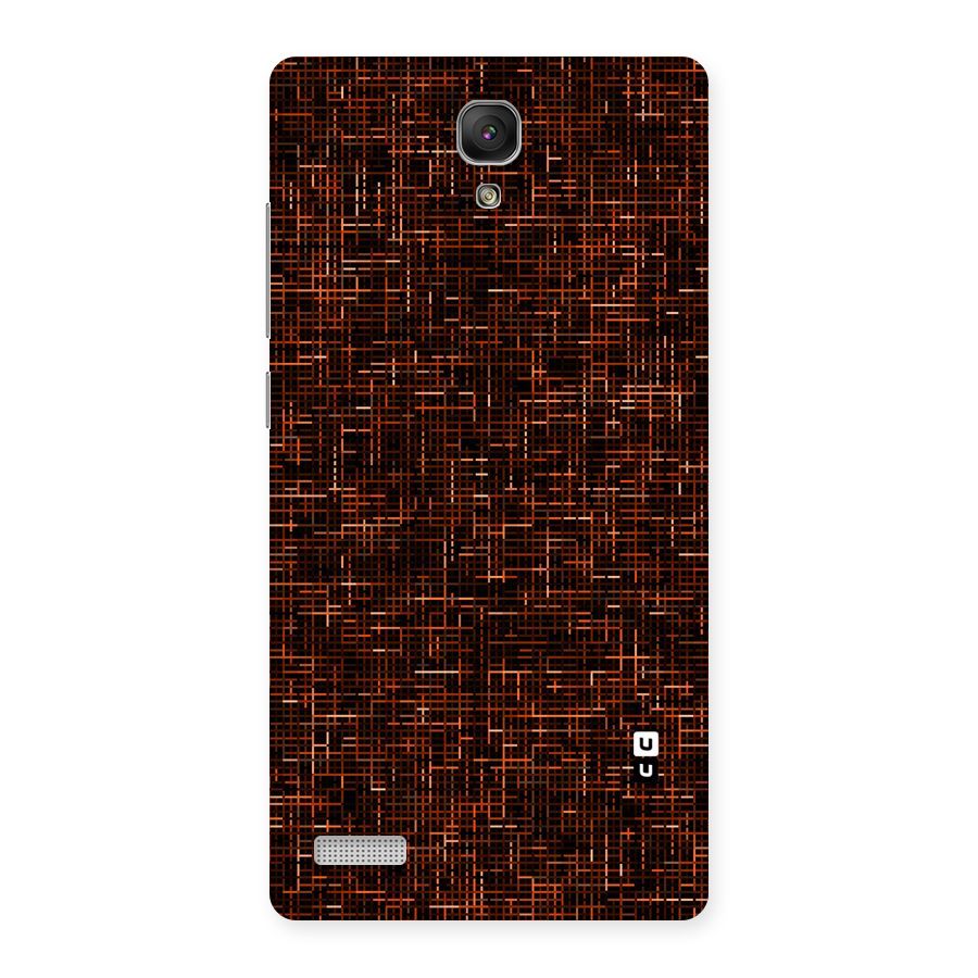 Criss Cross Brownred Pattern Back Case for Redmi Note Prime