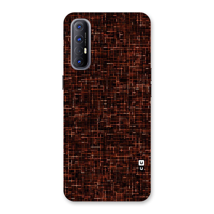 Criss Cross Brownred Pattern Back Case for Reno3 Pro