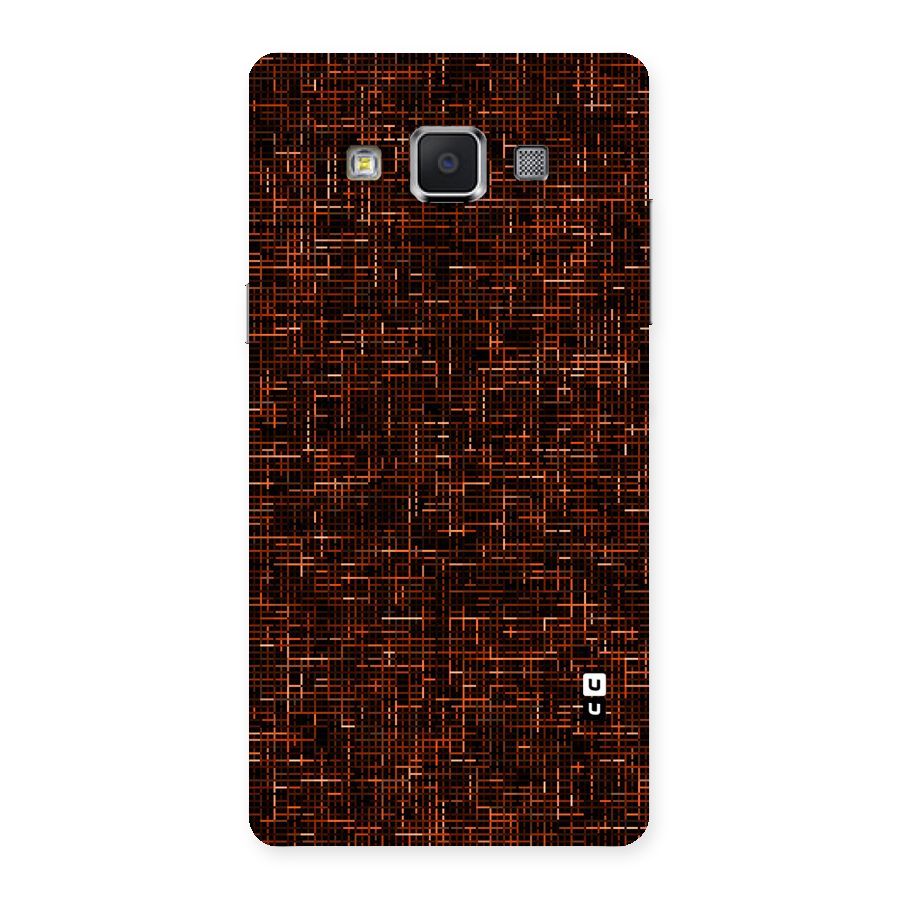 Criss Cross Brownred Pattern Back Case for Samsung Galaxy A5