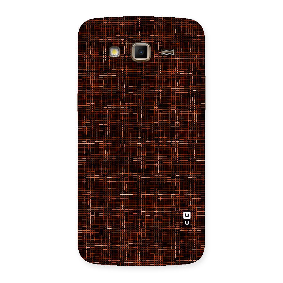 Criss Cross Brownred Pattern Back Case for Samsung Galaxy Grand 2