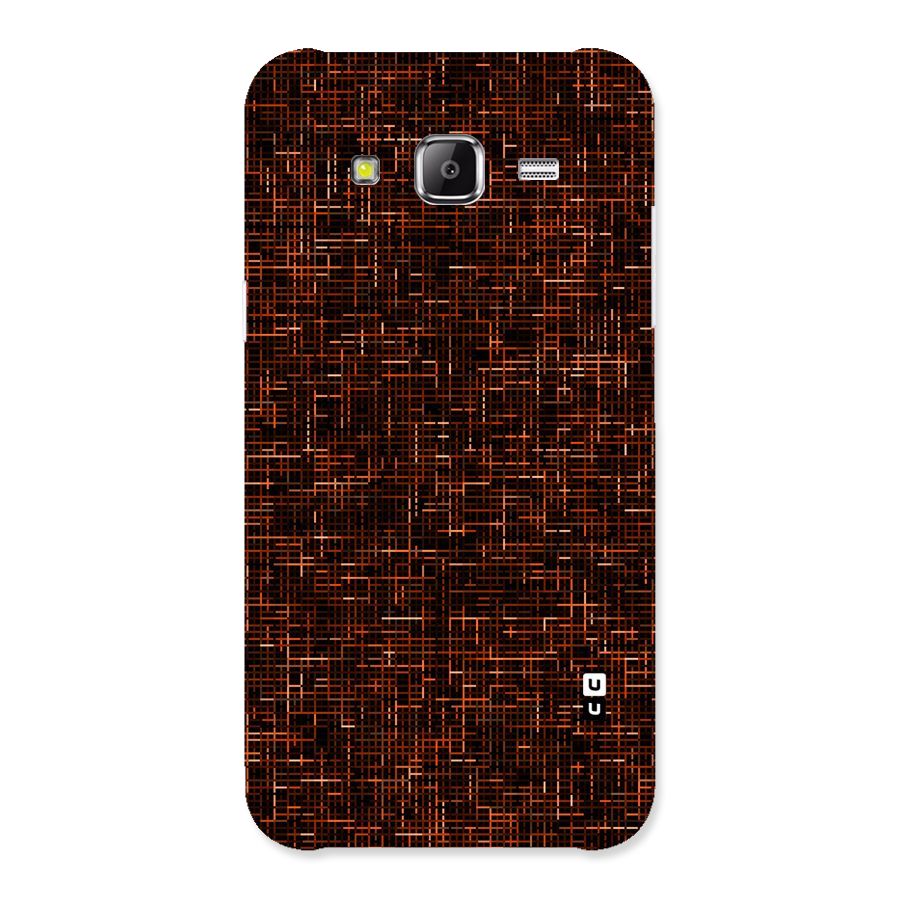Criss Cross Brownred Pattern Back Case for Samsung Galaxy J2 Prime