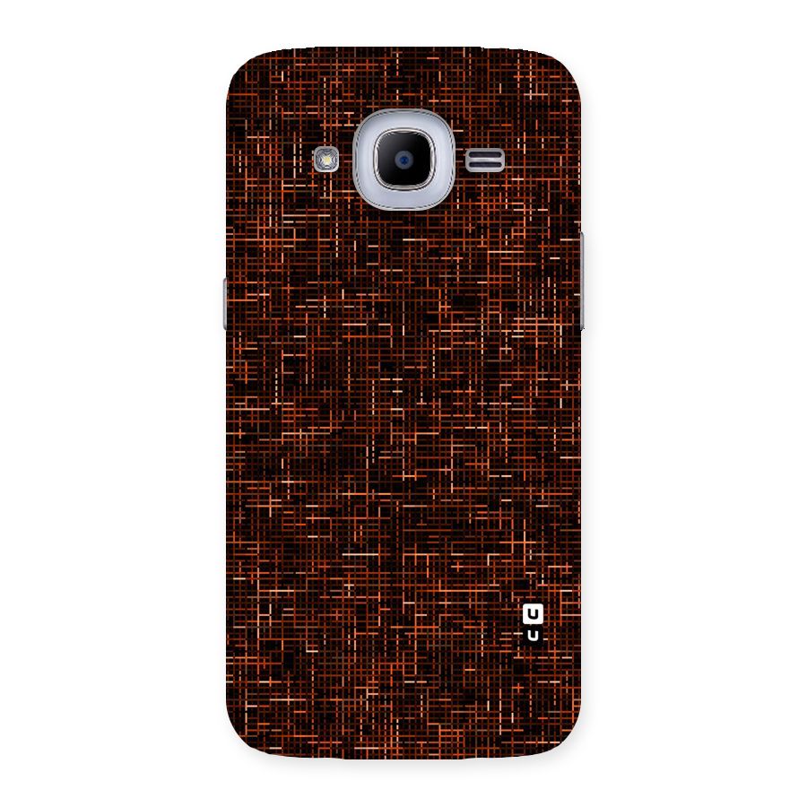 Criss Cross Brownred Pattern Back Case for Samsung Galaxy J2 Pro