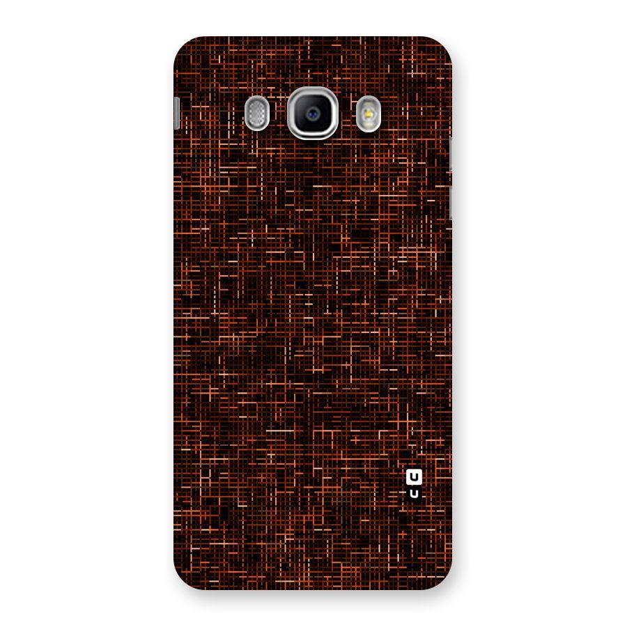 Criss Cross Brownred Pattern Back Case for Samsung Galaxy J5 2016