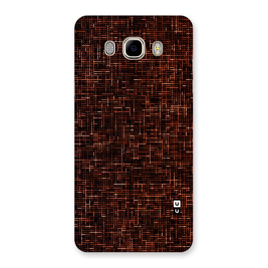 Criss Cross Brownred Pattern Back Case for Samsung Galaxy J7 2016