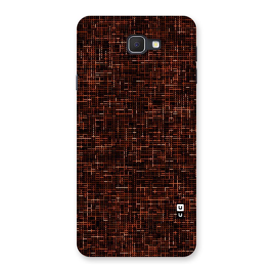 Criss Cross Brownred Pattern Back Case for Samsung Galaxy J7 Prime