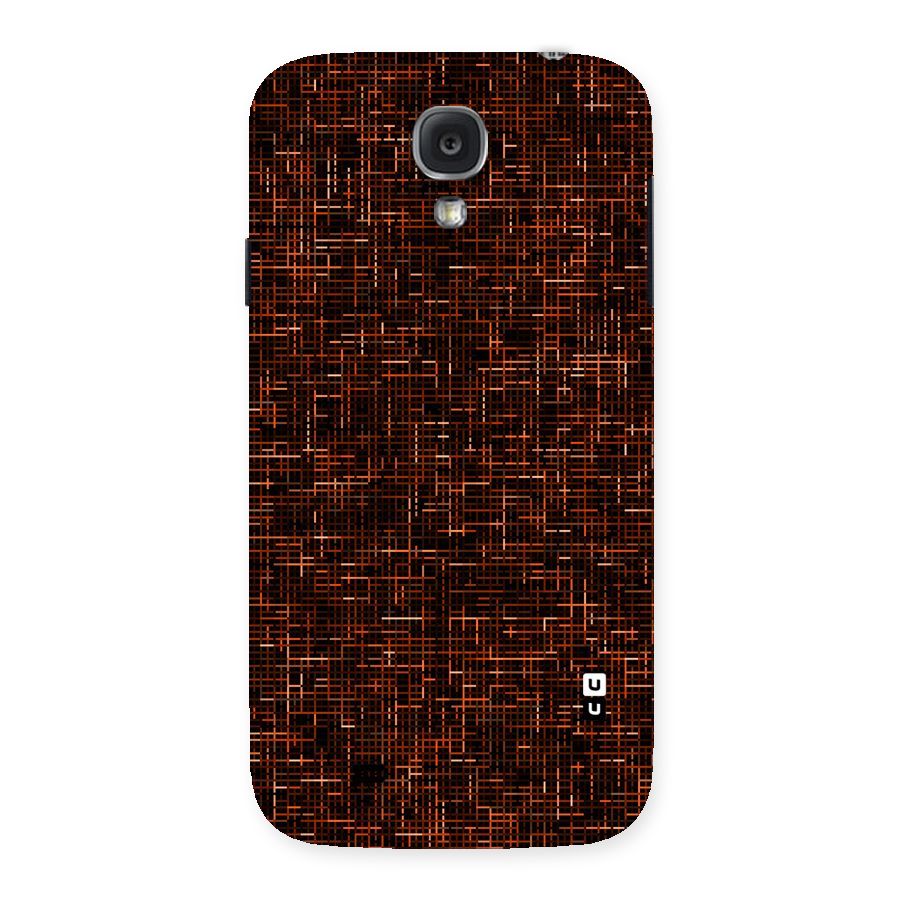 Criss Cross Brownred Pattern Back Case for Samsung Galaxy S4