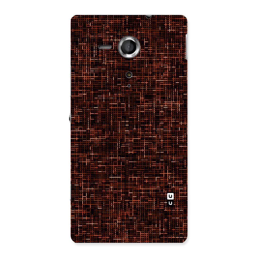 Criss Cross Brownred Pattern Back Case for Sony Xperia SP